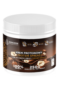 Protein cream with chocolate and hazelnut flavor 